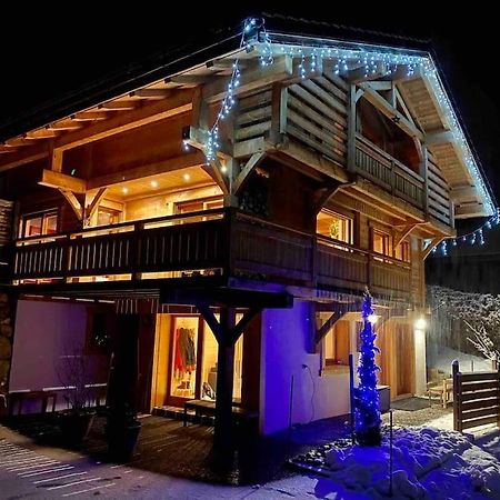 Androsace Appartement Dans Chalet Bois Avec Jacuzzi Privatif Terrasse Et Vue Montagne Les Villards-sur-Thones Bagian luar foto
