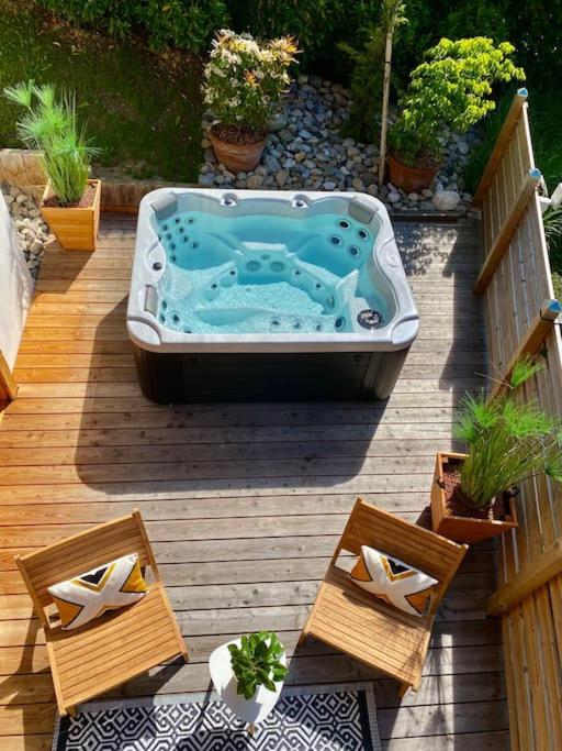 Androsace Appartement Dans Chalet Bois Avec Jacuzzi Privatif Terrasse Et Vue Montagne Les Villards-sur-Thones Bagian luar foto